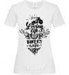 Women's T-shirt Loving life as a bikers wife White фото