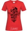 Women's T-shirt Loving life as a bikers wife red фото