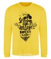 Sweatshirt Loving life as a bikers wife yellow фото