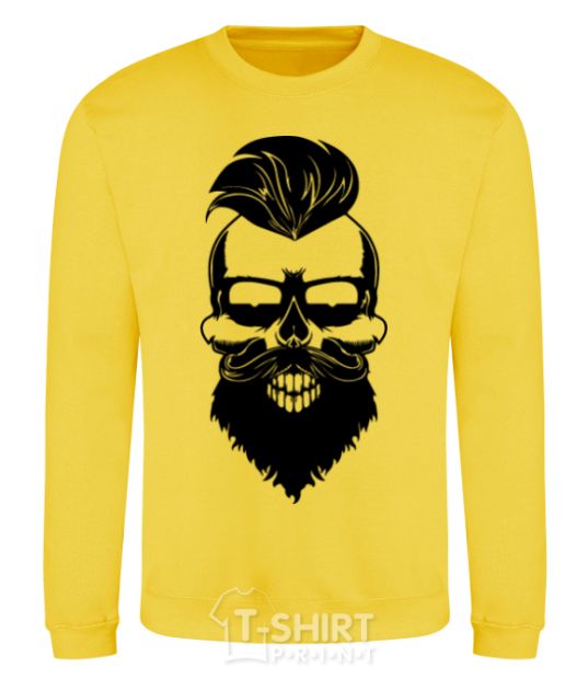 Sweatshirt Skull biker yellow фото