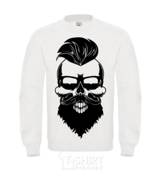 Sweatshirt Skull biker White фото