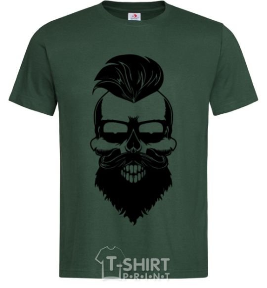 Men's T-Shirt Skull biker bottle-green фото