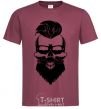 Men's T-Shirt Skull biker burgundy фото