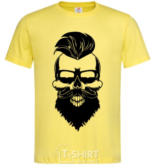 Men's T-Shirt Skull biker cornsilk фото