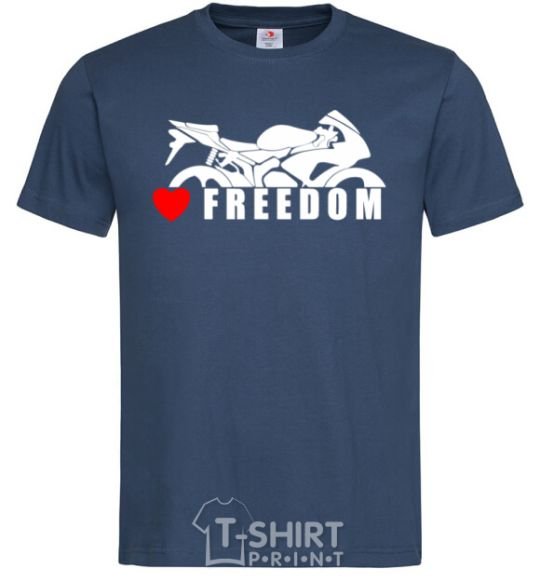 Men's T-Shirt Love freedom navy-blue фото