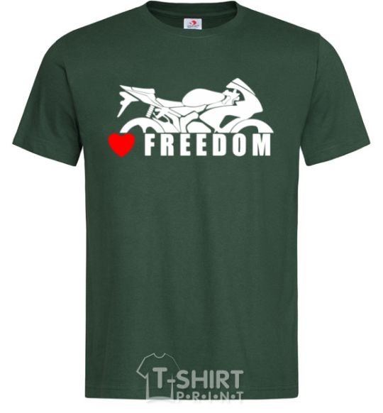 Men's T-Shirt Love freedom bottle-green фото