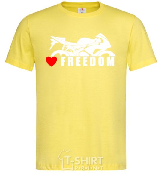 Men's T-Shirt Love freedom cornsilk фото