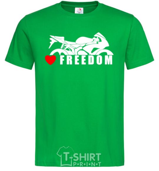 Men's T-Shirt Love freedom kelly-green фото