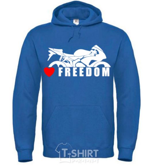 Men`s hoodie Love freedom royal фото