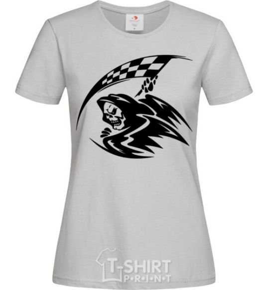Women's T-shirt Black death grey фото