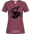 Women's T-shirt Black death burgundy фото