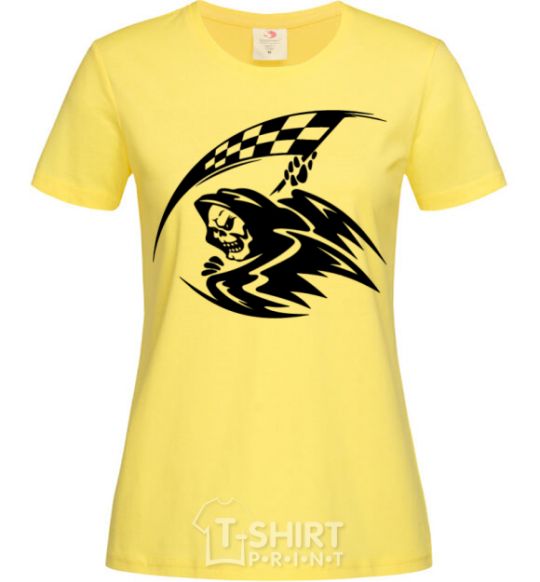 Женская футболка Black death Лимонный фото