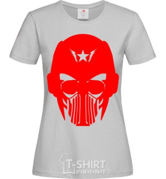 Women's T-shirt Masker man grey фото