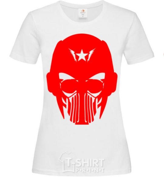 Women's T-shirt Masker man White фото