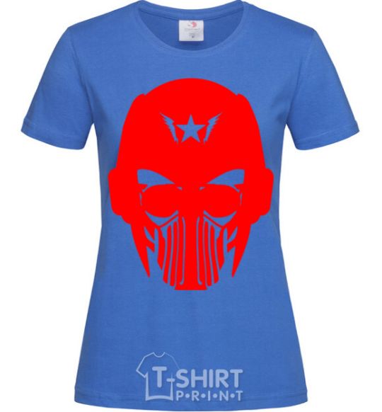 Women's T-shirt Masker man royal-blue фото