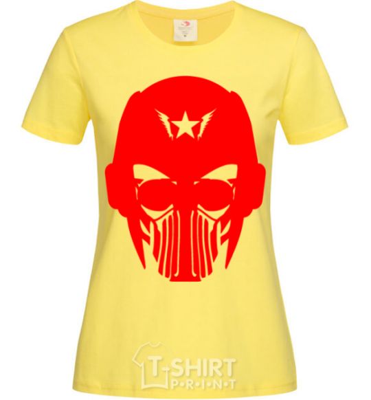 Women's T-shirt Masker man cornsilk фото