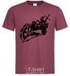 Men's T-Shirt Fantasy rider burgundy фото