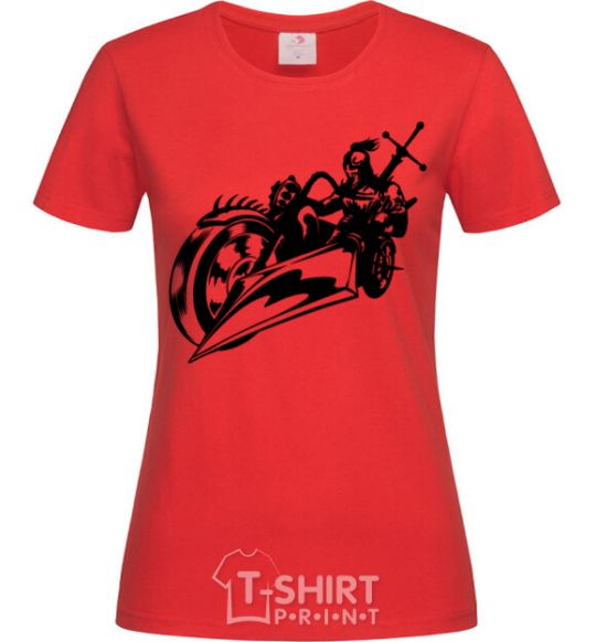 Women's T-shirt Fantasy rider red фото