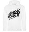 Men`s hoodie Fantasy rider White фото