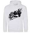 Men`s hoodie Fantasy rider sport-grey фото