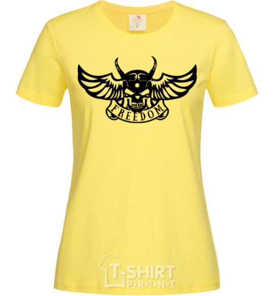 Women's T-shirt Freedom demon cornsilk фото