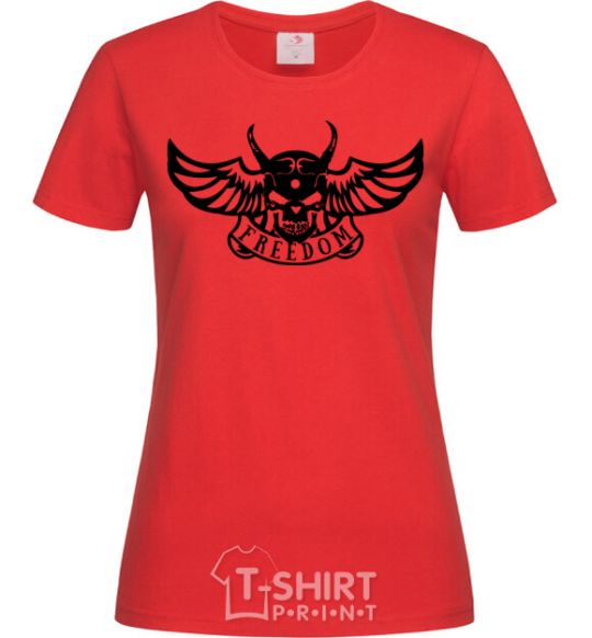 Women's T-shirt Freedom demon red фото