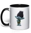 Mug with a colored handle Branch black фото