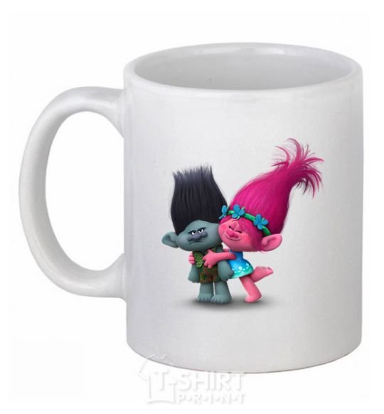 Ceramic mug Branch and Poppy White фото