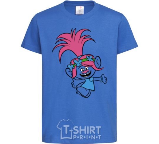 Детская футболка Poppy Trolls Ярко-синий фото