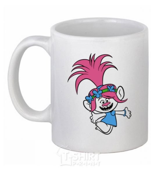 Ceramic mug Poppy Trolls White фото