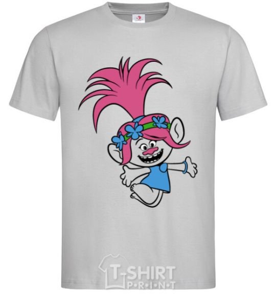 Men's T-Shirt Poppy Trolls grey фото