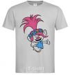 Men's T-Shirt Poppy Trolls grey фото