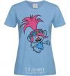 Women's T-shirt Poppy Trolls sky-blue фото