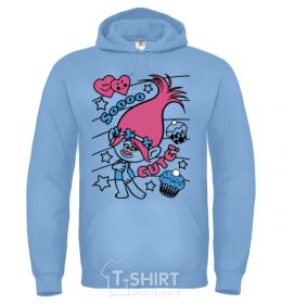 Men`s hoodie Sooo cute sky-blue фото
