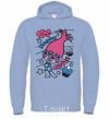 Men`s hoodie Sooo cute sky-blue фото