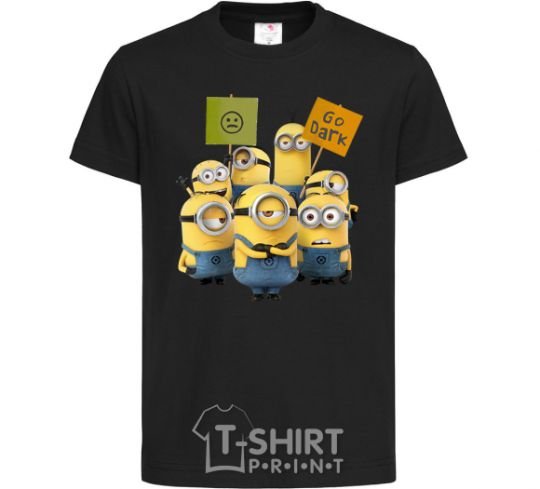 Kids T-shirt Minions black фото