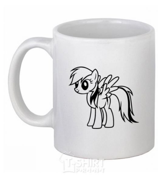 Ceramic mug Rainbow Dash White фото