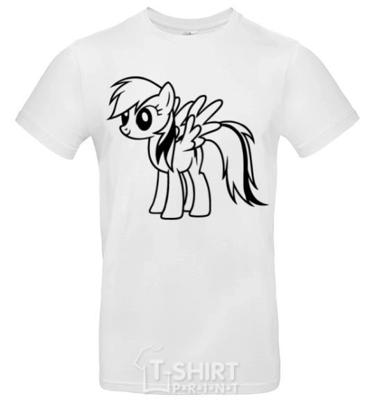 Men's T-Shirt Rainbow Dash White фото