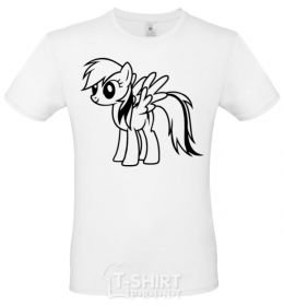 Men's T-Shirt Rainbow pony White фото