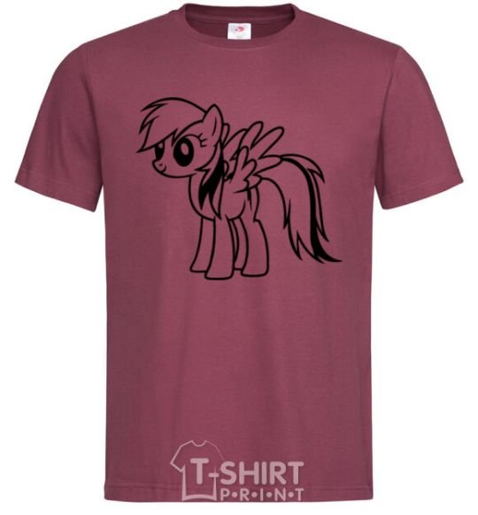 Men's T-Shirt Rainbow Dash burgundy фото