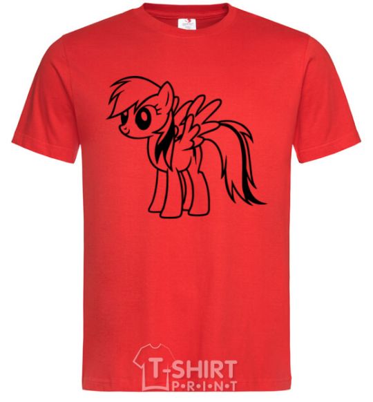 Men's T-Shirt Rainbow Dash red фото