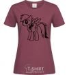 Women's T-shirt Rainbow Dash burgundy фото