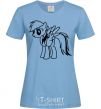 Women's T-shirt Rainbow Dash sky-blue фото