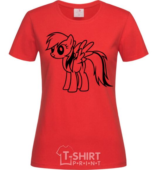 Women's T-shirt Rainbow Dash red фото