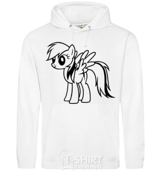 Men`s hoodie Rainbow Dash White фото