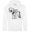 Men`s hoodie Rainbow Dash White фото