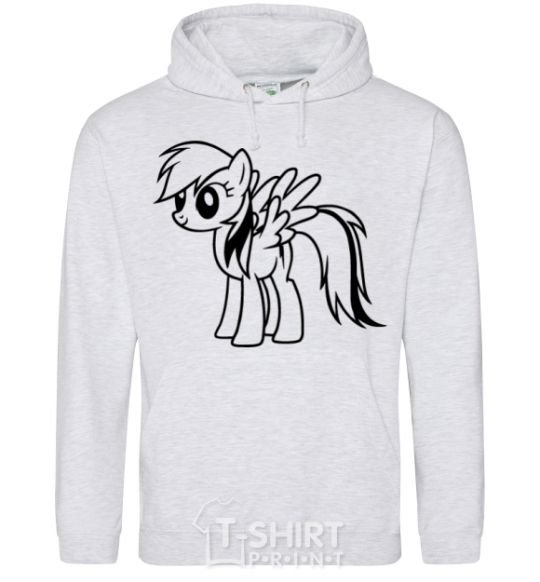 Men`s hoodie Rainbow Dash sport-grey фото