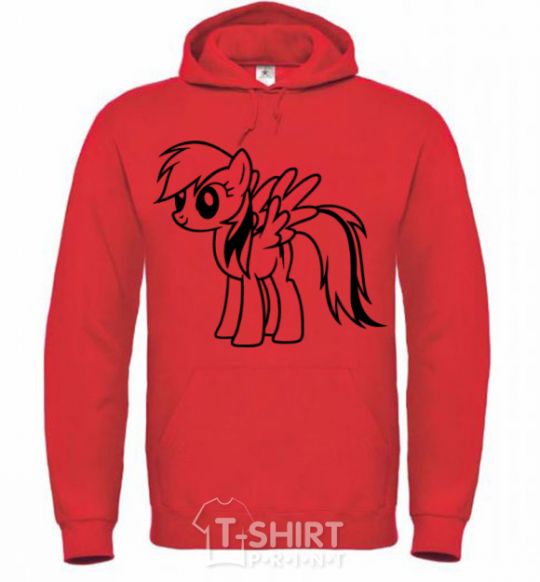 Men`s hoodie Rainbow Dash bright-red фото