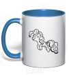 Mug with a colored handle Pinkie Pie royal-blue фото