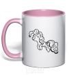 Mug with a colored handle Pinkie Pie light-pink фото